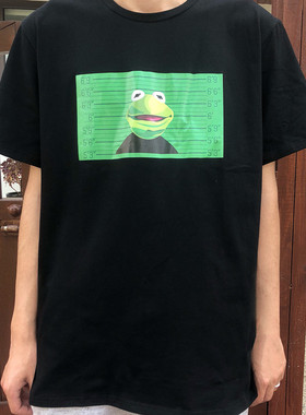 Tuzy青蛙人通缉短袖 潮牌T恤BOX纯棉圆领男女情侣嘻哈INS同款宽松