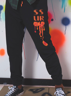 SSUR PLUS GRAFFITI喷漆系列卫裤 束褪裤 男女宽松休闲街头潮流款
