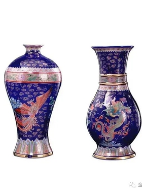 王锡良王采合作龙凤呈祥对瓶