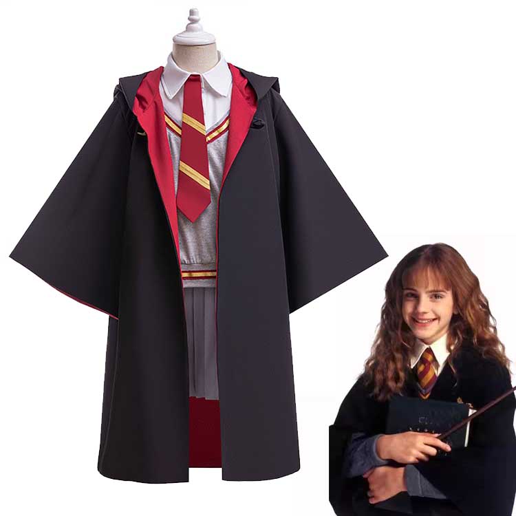 儿童哈利波特赫敏cos魔法袍套装