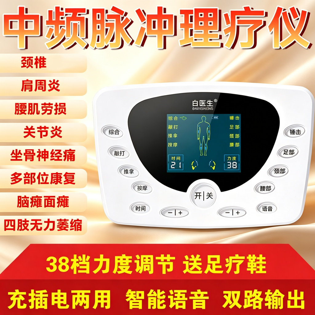 白医生中低频治疗仪中风面瘫针灸按摩器家用电子脉冲疏通经络理疗图片