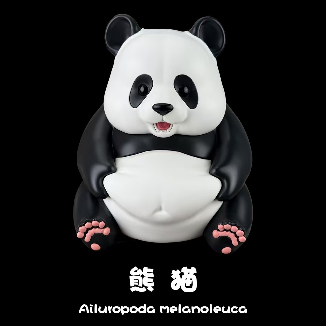 【九月JJ】代购现货博物志工作室  30cm熊猫减肥日记 手办雕像