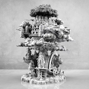 【九月JJ】代购定金白鹿工作室 第四弹 天空之城 宫崎骏 手办雕像