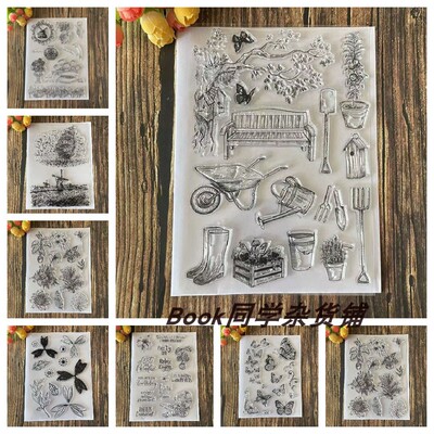 花鸟悠闲系列透明印章手账装饰