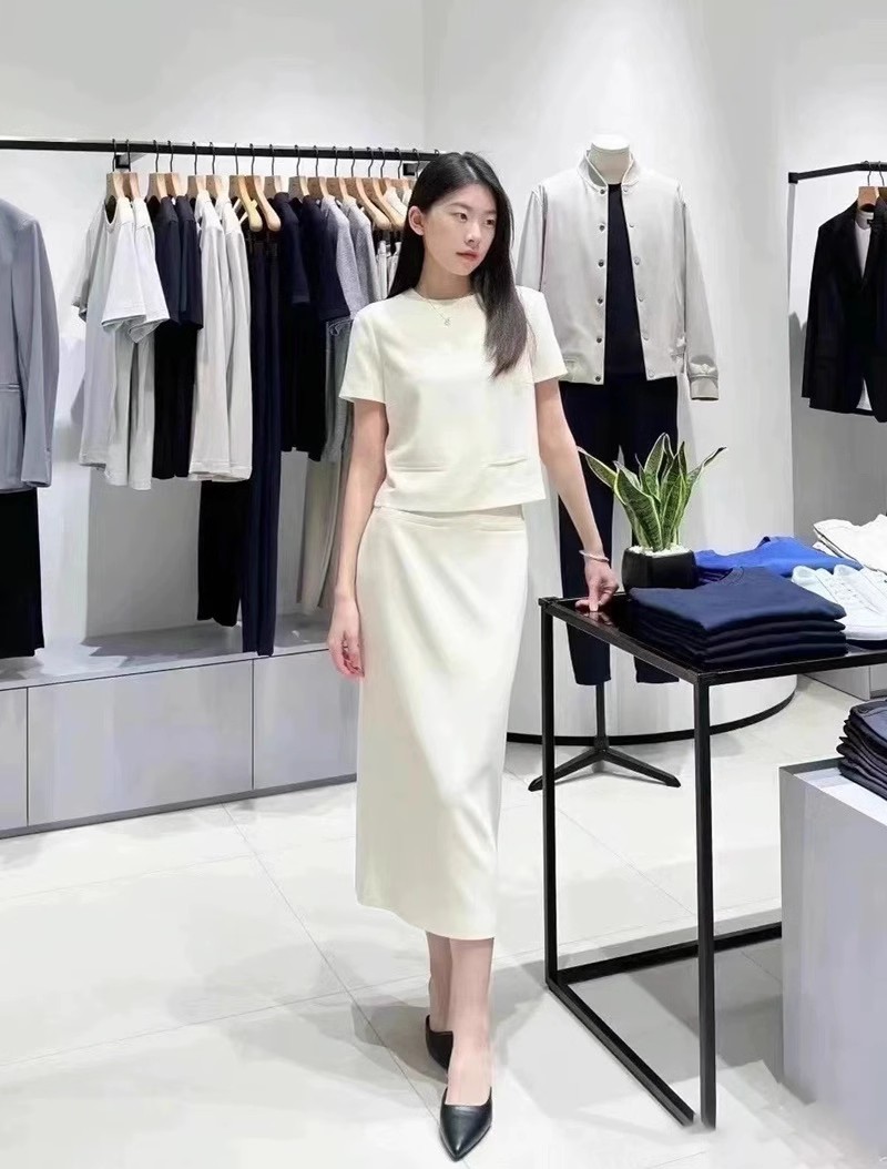 TH原货百搭高级感醋酸高腰半身裙