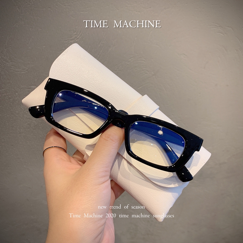 韩版潮jennie同款眼镜框小脸时尚窄边粗框平光镜可配近视架男女款