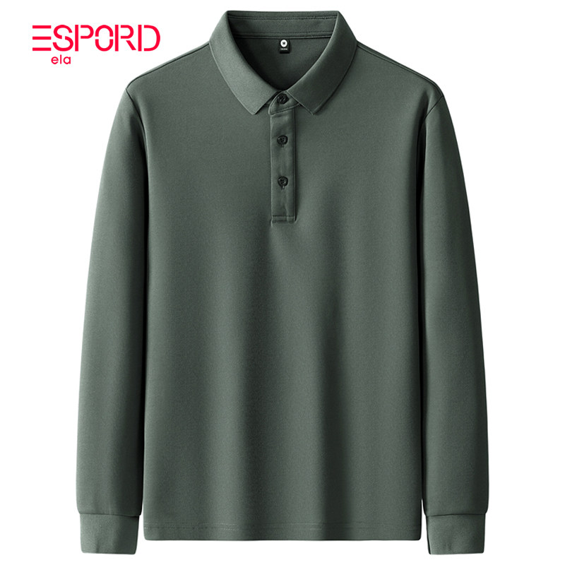 轻奢小翻领男士长袖POLO衫2025秋装新款T恤潮搭休闲纯色款保罗衫,男装,Polo衫,淘宝优惠券,粉丝福利购,淘宝优惠卷
