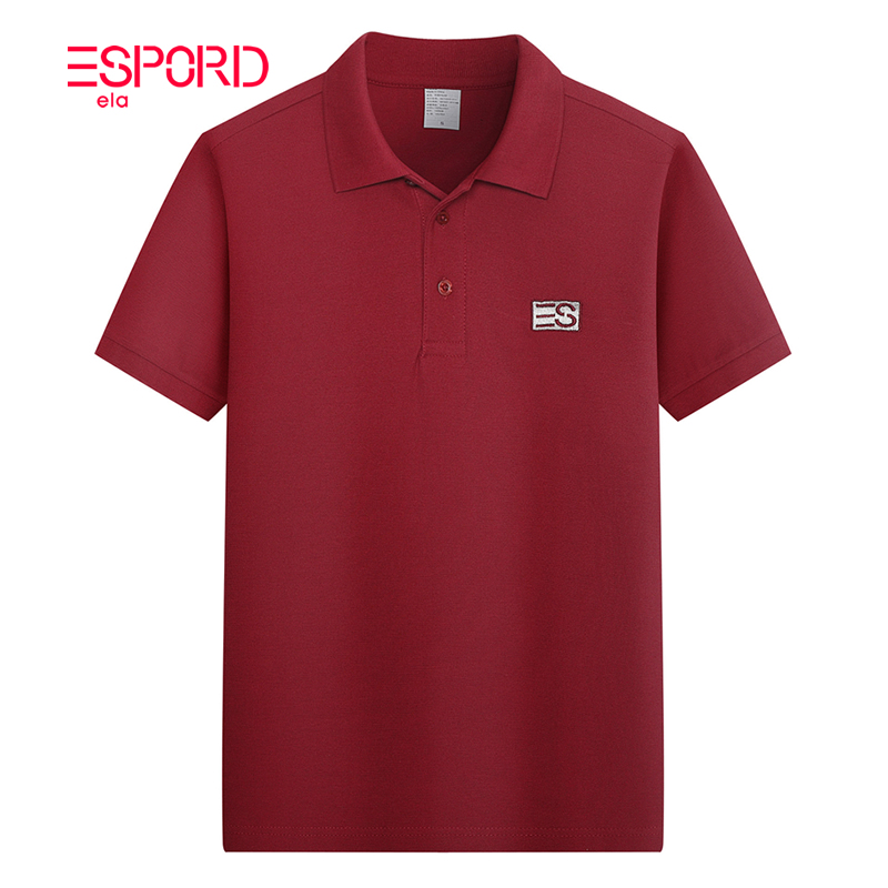 长绒棉绣花POLO衫男短袖翻领T恤