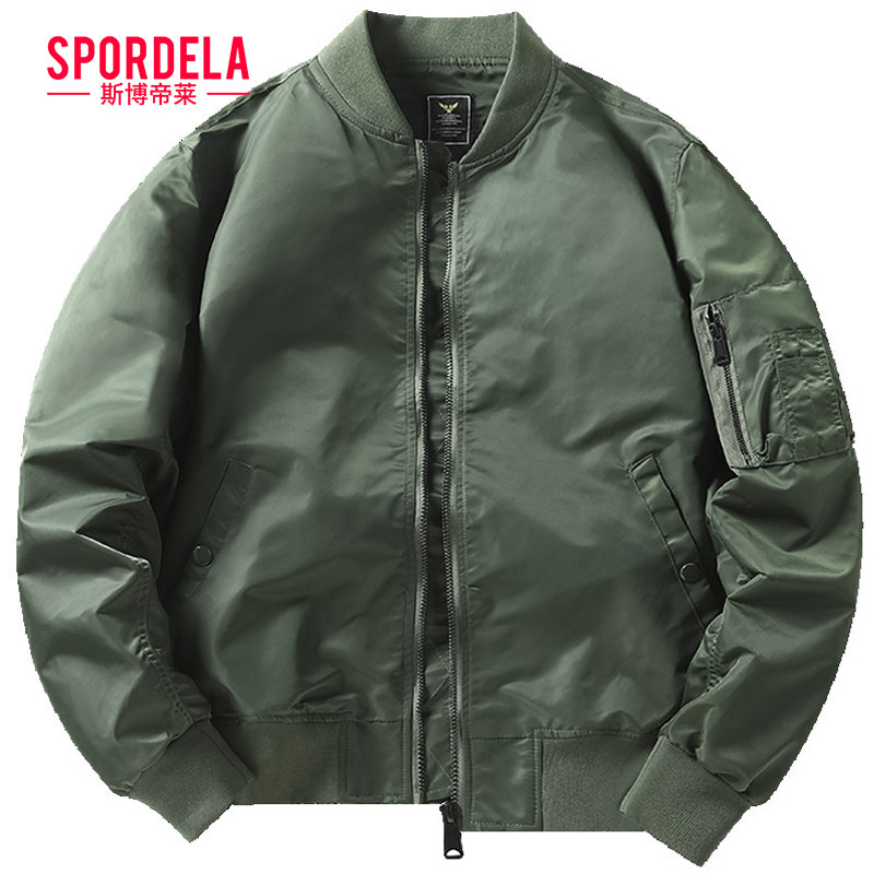 飞行员夹克男士冬季工装军绿色防水棒球服上衣外套机车军旅式茄克