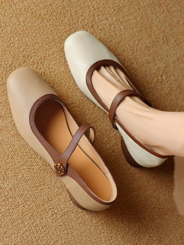 全真皮羊皮超轻便超软底春秋单鞋女玛丽珍小皮鞋低跟休闲洋气百搭