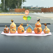 汽车摆件葫芦可爱创意车载装 饰品 饰车上招财纳福中控台组合车内装