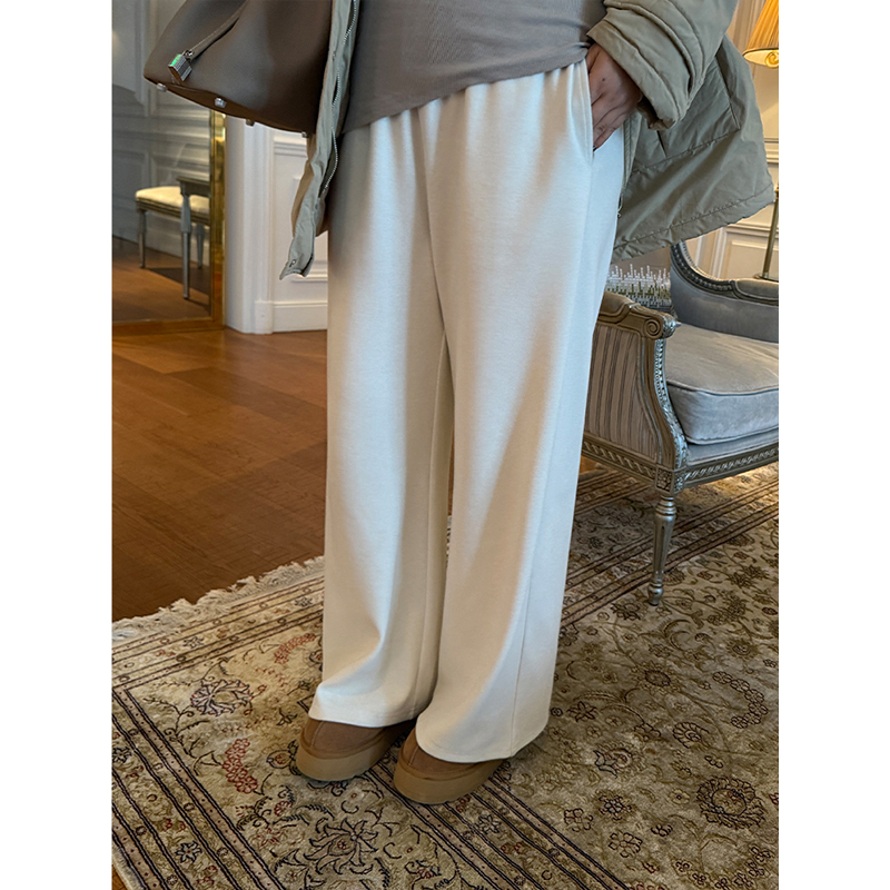 铅笔小鑫大码女装简约百搭垂感亲肤高腰遮肉显瘦休闲直筒裤