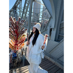 铅笔小鑫大码女装菱格绗缝衬衣式棉服外套+马甲两件套