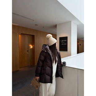 铅笔小鑫大码女装御寒神器90白鸭绒宽松连帽保暖显瘦羽绒服