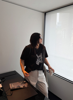 铅笔小鑫大码女装美式亚比风超柔亲肤显瘦印花T恤