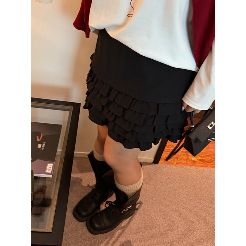 铅笔小鑫大码女装俏皮减龄显瘦高腰吸睛多层荷叶边短裙半身裙,女装/女士精品,大码半身裙,淘宝优惠券,粉丝福利购,淘宝优惠卷