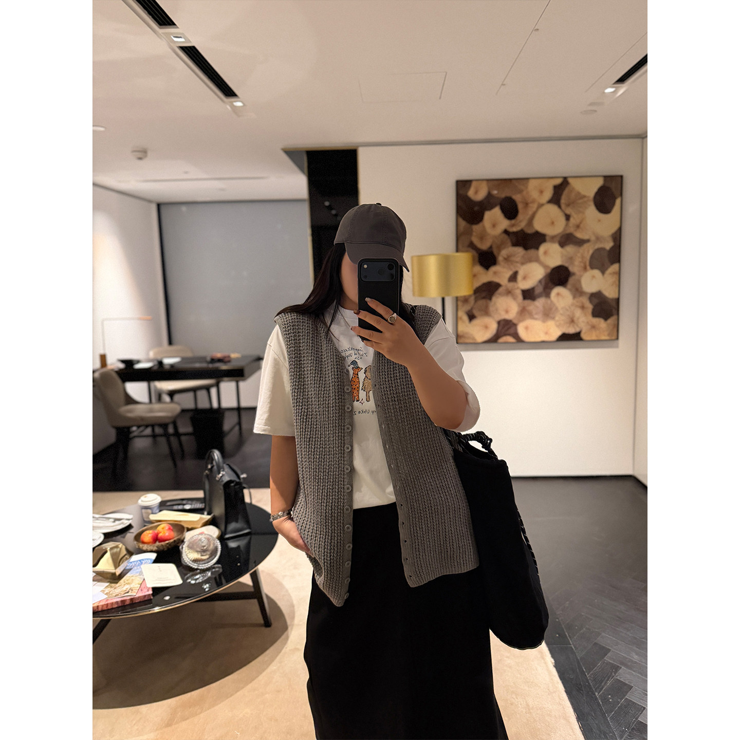 铅笔小鑫大码女装松弛V领针织叠穿百搭显瘦马甲坎肩图片