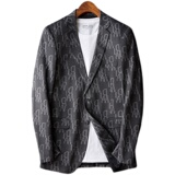 2021春秋新款西装男士印花休闲外套西服761P175控价318，男装西服，电商D225