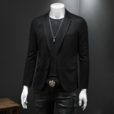 新款秋季新款男装西服弹力印花潮流便西休闲西装XCX2308P180，男装西服套装，电商D225
