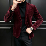 男士灯芯绒西装纯棉厚款粗条纹西服男XZ789P180268，男装西服套装，电商D225