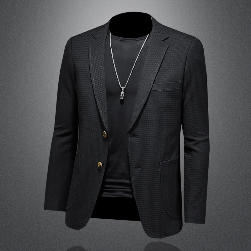 春季新款便西男士格子西装休闲西服外套7817P145225,男装西服套装,电商D225