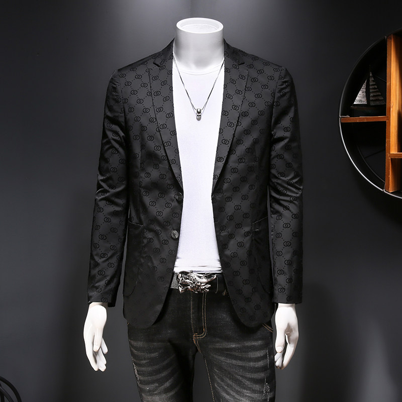 2021男士植绒便西秋季修身上衣西服小西装外套763P175控价328，男装西服，电商D225