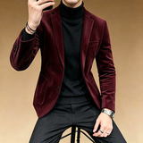 男士灯芯绒西装纯棉厚款粗条纹西服男XZ789P180268，男装西服套装，电商D225