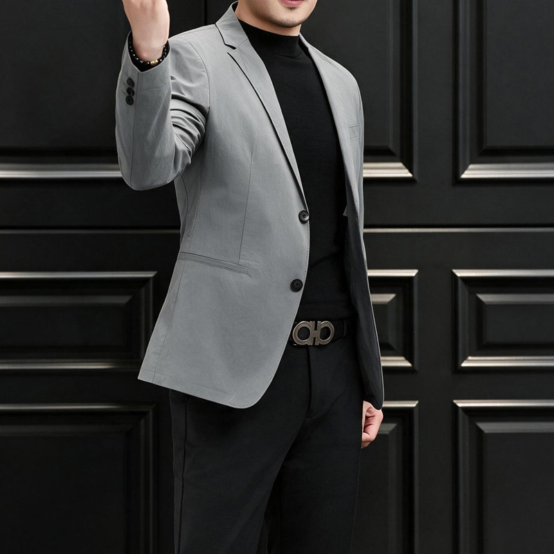新款男士小西装青年修身秋季休闲西服2382P165,男装西服套装,电商D225