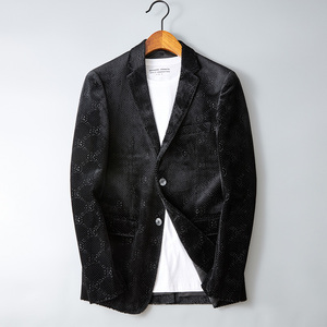 2021男士平绒休闲西服单件上衣便服小西装金丝绒 6815P195控价368,男装西服,电商D225