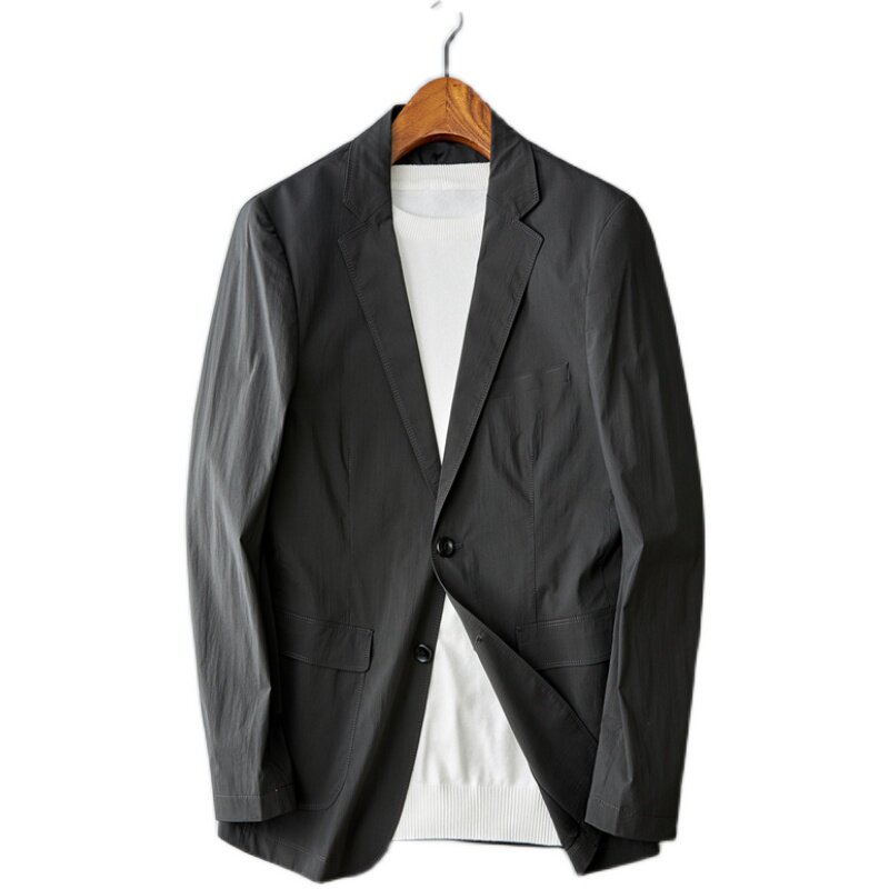 2024秋季薄款男士西服上衣小西装外套修身青年商务便服C2618P165,男装西服,电商D225