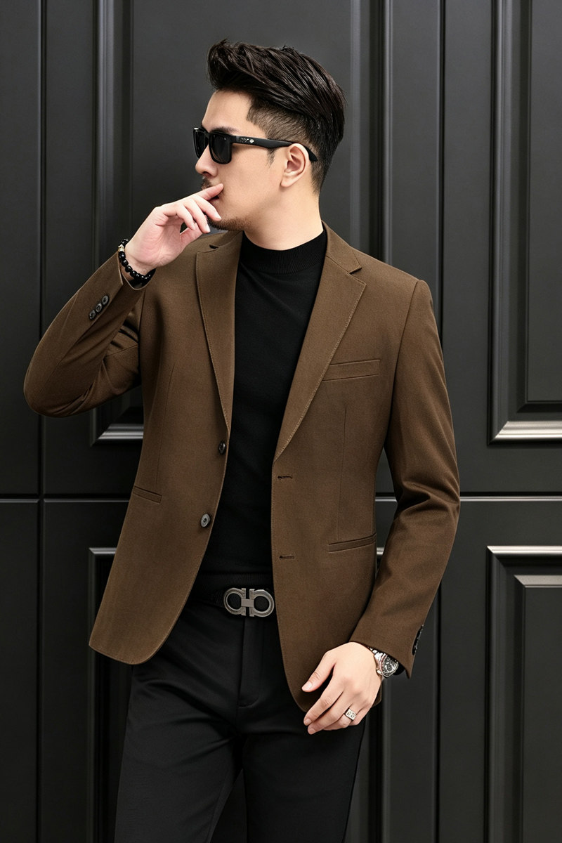 新款秋冬新款西服休闲复古天丝棉西装男XZ2501P165,男装西服套装,电商D225