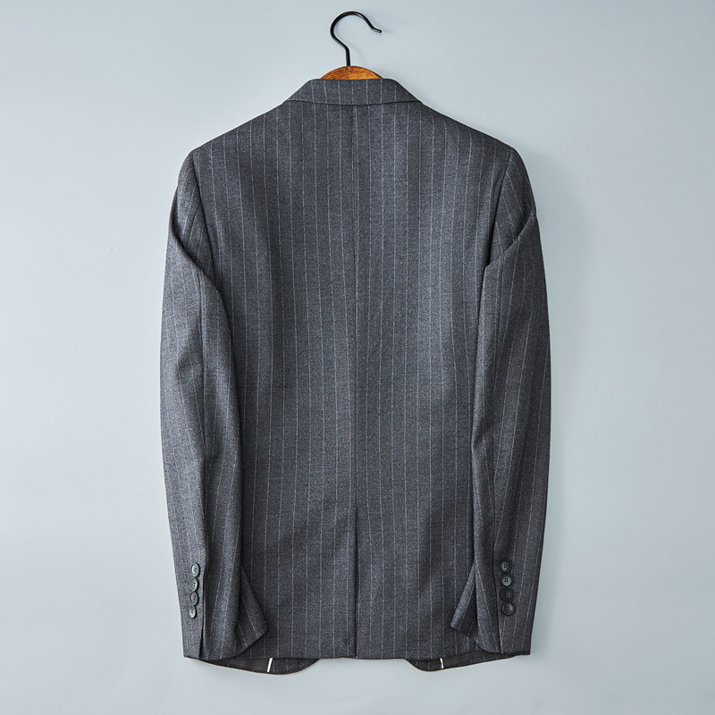 2021春装男士条纹西装单件休闲便服青年西服816P155(偏小一码）,男装西服,电商D225