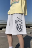 夏季卡通印花潮流华夫格五分裤短裤A81特批P25控38，男装休闲裤，电商A247