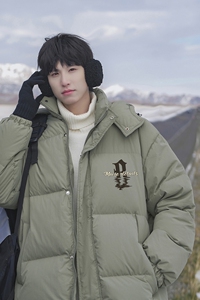 中性风23冬季潮流复古时尚百搭连帽情侣羽绒服外套YR363P225控298图片