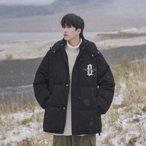 中性风23冬季潮流复古时尚百搭连帽情侣羽绒服外套YR363P225控298图片