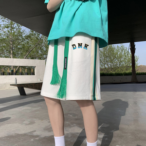 夏季潮流宽松个性织带休闲五分裤运动短裤 A181特批P30控48图片