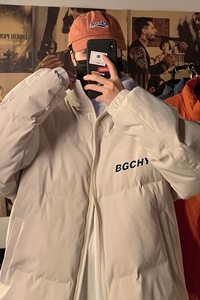 港风冬季中性面包服外套超厚羽绒棉立领棉衣 MY2027 P115控138图片