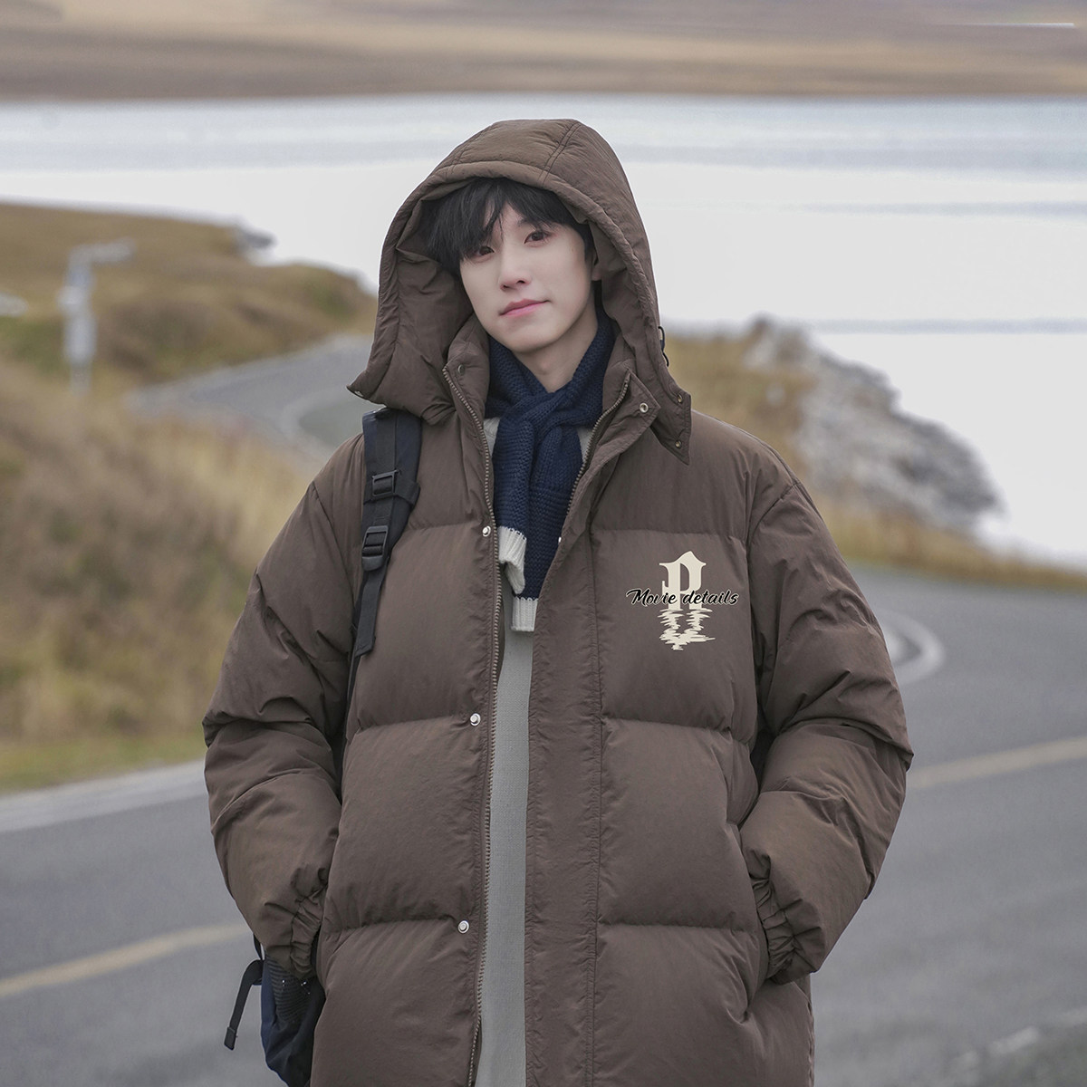 中性风23冬季潮流复古时尚百搭连帽情侣羽绒服外套YR363P225控298,男装羽绒服,电商A247