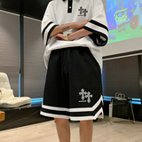 夏季潮流拼色翻领POLO衫搭短裤休闲运动套装TZ827特批P65控98，男装T恤，电商A247