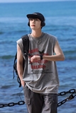 三亚外景夏季美式水洗无袖T恤潮流宽松背心DT247特批P35控58，男装背心/马甲，电商A247