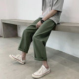 ！23春季潮流水洗棉休闲裤子直筒男生九分裤E91P40控58，男装休闲裤，电商A247