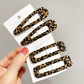2025年新款 豹纹发夹侧边夹女网红夹子BB夹碎发夹刘海夹简约发卡