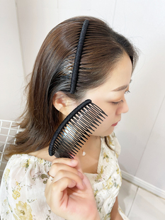 黑色发梳刘海发夹简约成人女孩防滑顶夹发卡插梳压发碎发夹子韩版