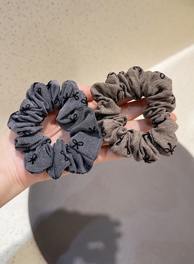 灰色蝴蝶结小肠发圈扎马尾皮筋