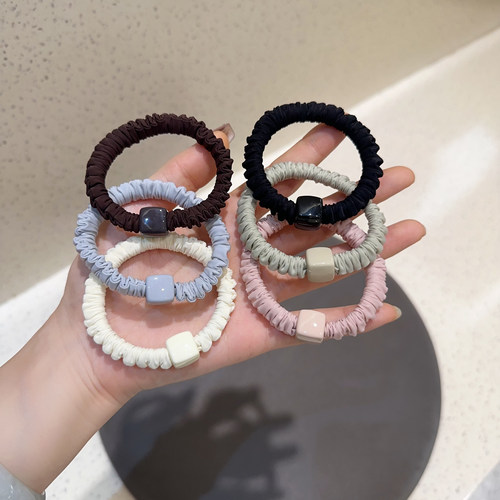 高弹力彩色小肠发圈马尾头绳韩系