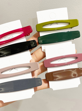 韩版简约气质绿色发夹侧边刘海夹边夹发卡彩色后脑勺鸭嘴夹顶夹