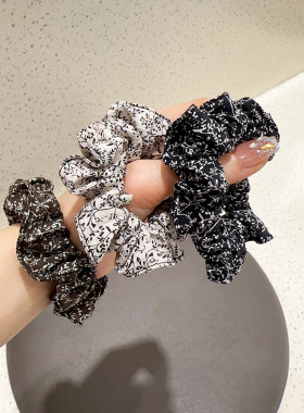 碎花边小肠发圈扎丸子头发绳发饰