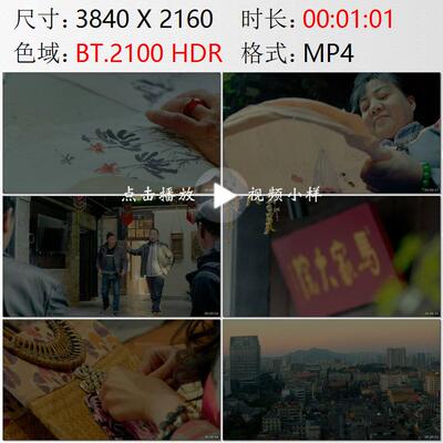 鸟瞰云南昆明老街传统文化剪纸绘画刺绣戏剧表演老物件视频素材