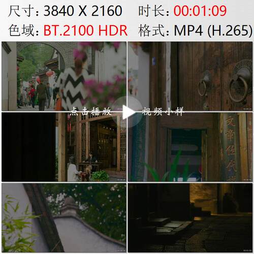 福州老街黄巷弹奏古琴古老房屋建筑小巷夜晚深巷行人实拍视频素材