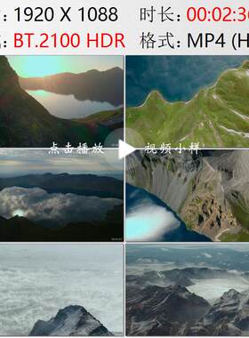 航拍吉林长白山天池火山口高山湖泊冬季冰雪覆盖温泉实拍视频素材